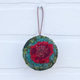 Mini Puff Ornament | Berry + Green (18)