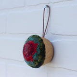 Mini Puff Ornament | Berry + Green (18)