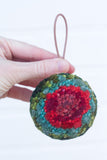 Mini Puff Ornament | Berry + Green (18)