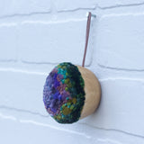 Mini Puff Ornament | Purple + Green (19)