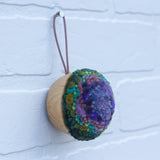Mini Puff Ornament | Purple + Green (19)