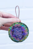 Mini Puff Ornament | Purple + Green (19)