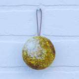 Mini Puff Ornament | Mustard + White (24)