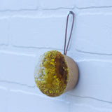 Mini Puff Ornament | Mustard + White (24)