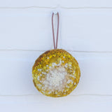 Mini Puff Ornament | Mustard + White (26)