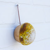 Mini Puff Ornament | Mustard + White (26)
