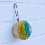 Mini Puff Ornament | Mint + Mustard (27)