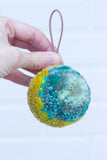 Mini Puff Ornament | Mint + Mustard (27)
