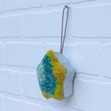Star Puff Ornament | Mint + Mustard (28)