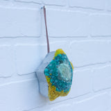 Star Puff Ornament | Mint + Mustard (28)