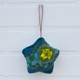Star Puff Ornament | Neon + Aqua (3)