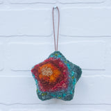 TWINKLE Star Puff Ornament | Orange + Green (30)