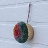 Mini Puff Ornament | Orange + Green (32)