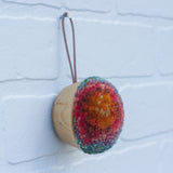 Mini Puff Ornament | Orange + Green (32)