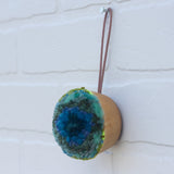 Mini Puff Ornament | Aqua + Neon (5)