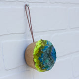 Mini Puff Ornament | Aqua + Neon (5)
