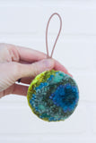 Mini Puff Ornament | Aqua + Neon (5)