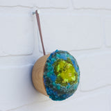 Mini Puff Ornament | Neon + Aqua (6)