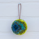 Mini Puff Ornament | Aqua + Neon (7)