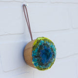 Mini Puff Ornament | Aqua + Neon (7)
