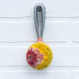 Oversized Ice Cream Scoop Puff | Mauve + Mustard in Peach Scoop