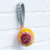 Oversized Ice Cream Scoop Puff | Mauve + Mustard in Peach Scoop