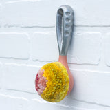 Oversized Ice Cream Scoop Puff | Mauve + Mustard in Peach Scoop