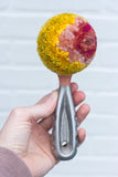 Oversized Ice Cream Scoop Puff | Mauve + Mustard in Peach Scoop
