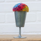"Float" Puff in Vintage Pewter Goblet | Inside Out Rainbow