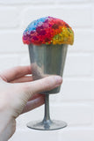 "Float" Puff in Vintage Pewter Goblet | Inside Out Rainbow