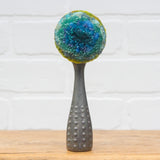 Polka Dot Scoop Puff | Aqua + Lime