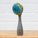Polka Dot Scoop Puff | Aqua + Lime
