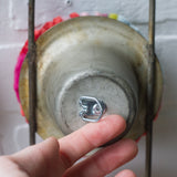 Puff Fiber Sculpture in Vintage Popover Pan | Rainbow