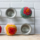 Puff Fiber Sculpture in Vintage Popover Pan | Rainbow