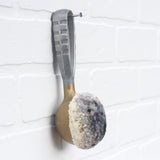 Oversized Scoop Puff, Gold Dipped | Black + White with Gold Sprinkles