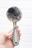 Oversized Scoop Puff, Gold Dipped | Black + White with Gold Sprinkles
