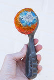 Ice Cream Scoop Puff | Orange + Blue