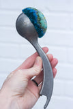 Puff Sculpture in Vintage Arch Scoop | Aqua + Neon