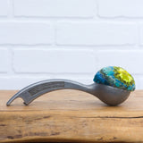 Puff Sculpture in Vintage Arch Scoop | Aqua + Neon