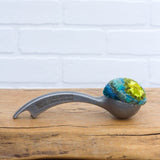 Puff Sculpture in Vintage Arch Scoop | Aqua + Neon