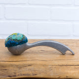 Puff Sculpture in Vintage Arch Scoop | Aqua + Neon