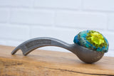 Puff Sculpture in Vintage Arch Scoop | Aqua + Neon