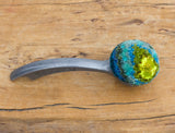 Puff Sculpture in Vintage Arch Scoop | Aqua + Neon