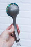 Puff Sculpture in Vintage Arch Scoop | Aqua + Neon