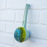 Oversized Ice Cream Scoop Puff | Aqua + Chartreuse in Mint Scoop