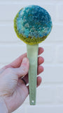 Oversized Ice Cream Scoop Puff | Aqua + Chartreuse in Mint Scoop