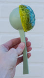 Oversized Ice Cream Scoop Puff | Aqua + Chartreuse in Mint Scoop