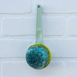 Oversized Ice Cream Scoop Puff | Aqua + Chartreuse in Mint Scoop