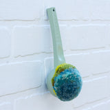 Oversized Ice Cream Scoop Puff | Aqua + Chartreuse in Mint Scoop