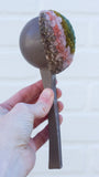 Oversized Ice Cream Scoop Puff | Green + Pink + Taupe